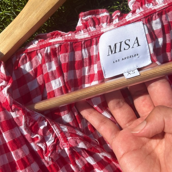 Misa Los Angeles Lisseth dress in red and white size XS - Picture 5 of 8